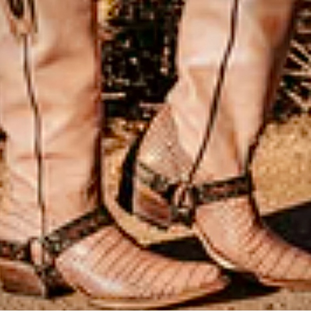 FREEBIRD LUCITANO Western Boots Pink/Blush Leather Croc size 8 *LIKE NEW*